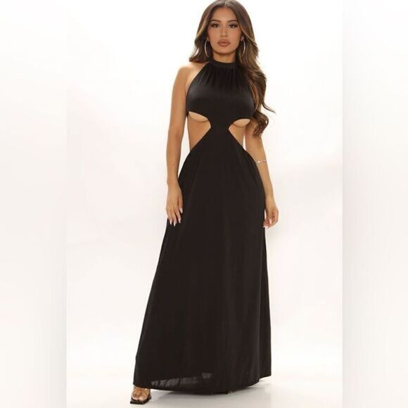 FASHION NOVA BLACK DRESS - Picture 1 of 8